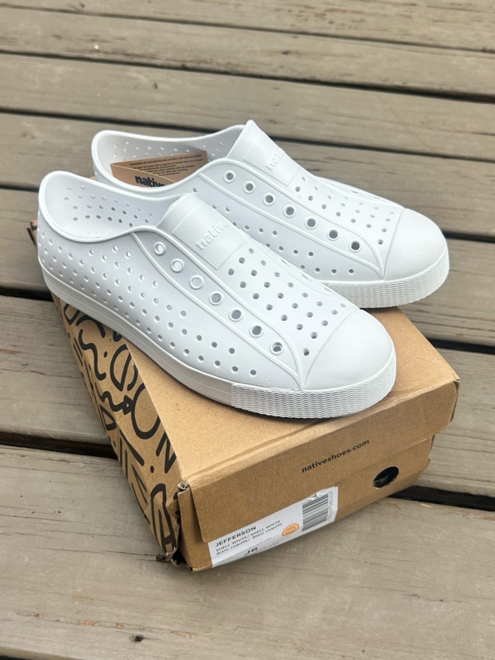Native Shoes Jefferson Slip-On Sneakers in Shell White | US 6 / EU 39 / UK 5 NEW